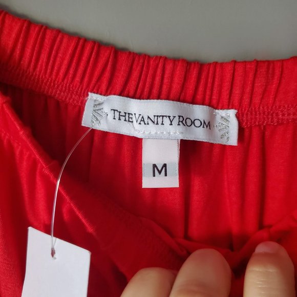 NWT The Vanity Room Red Off Shoulder Dress - Picture 4 of 4